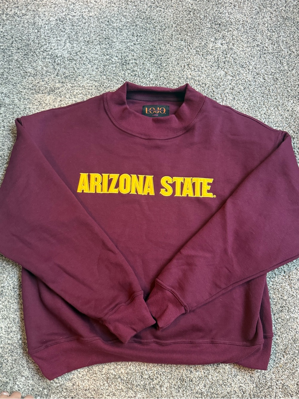 NWOT Arizona State Embroidered Mockneck